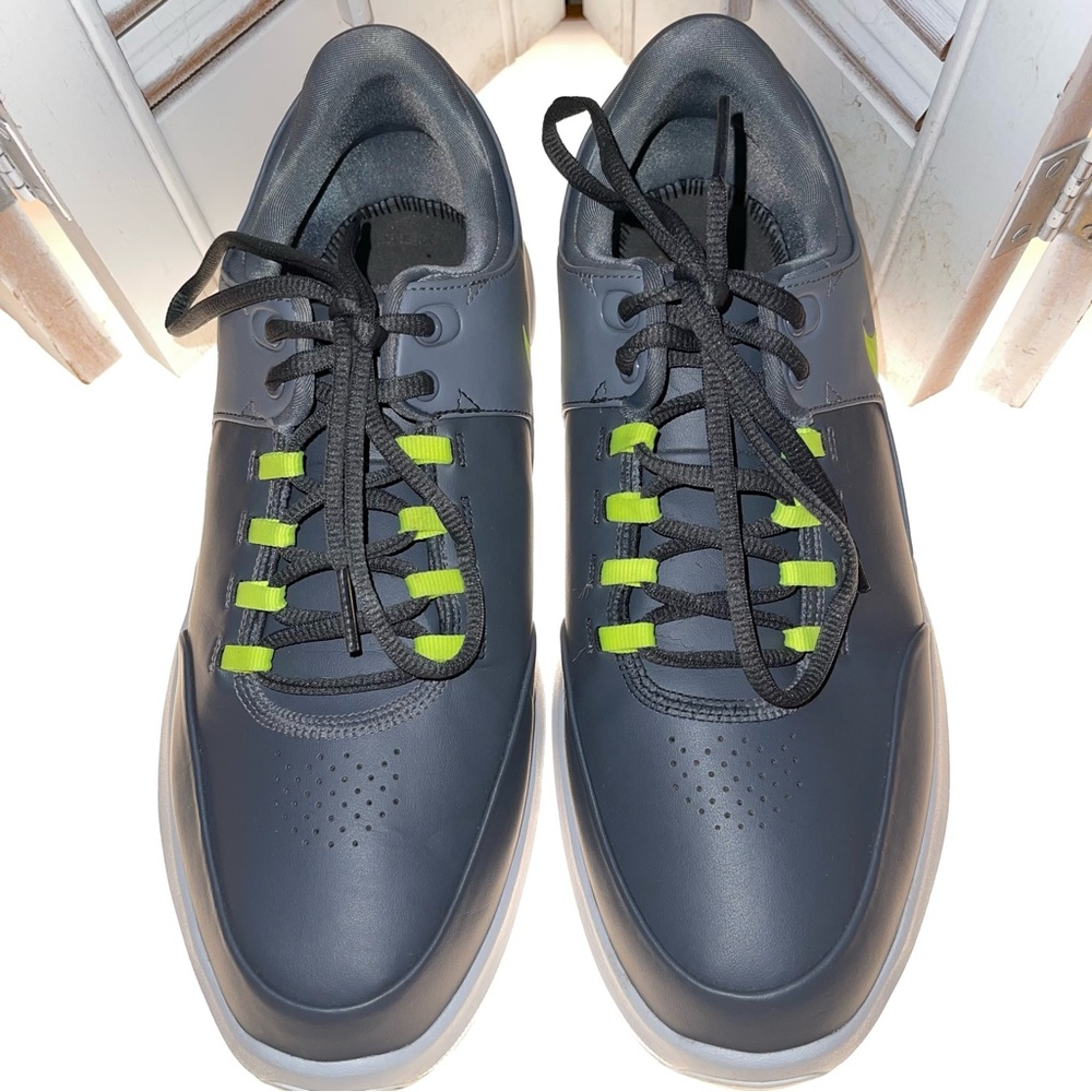 Nike Air ZOOM Accurate Mens Golf Shoes 909723-001, Grey Volt, Sz 10